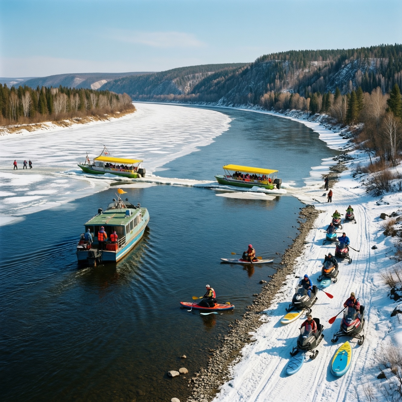 Енисей круглый год: чем заняться на реке летом и зимой