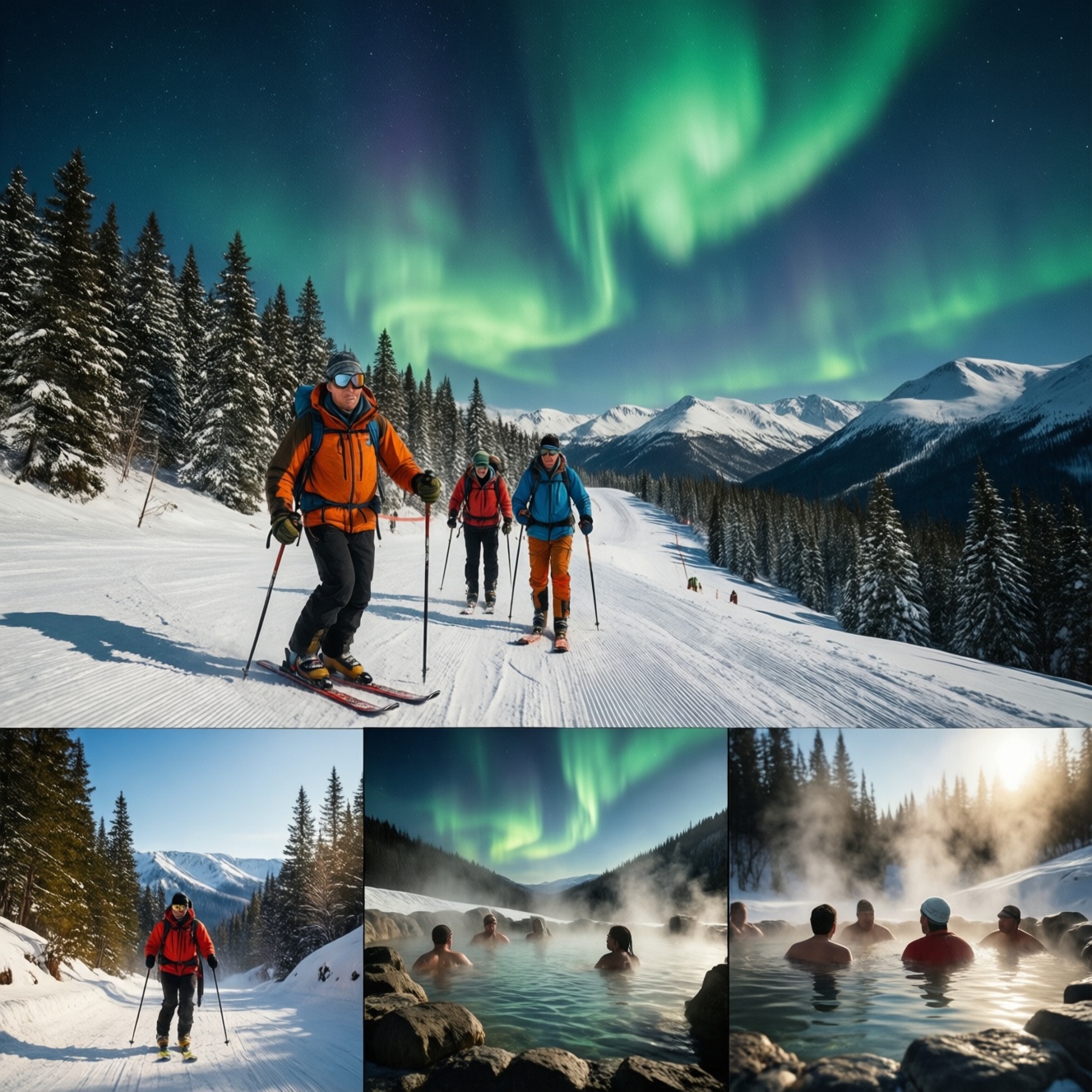 Зимние приключения: катание, термы, зимние тропы и когда бывает северное сияние